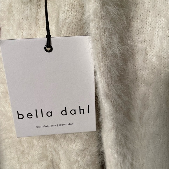 Bella Dahl fuzzy long cardigan in soft cream - Picture 2 of 4